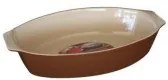 Cerutil - Керамична тава овал с дръжки 34x21xh7,5см табако/крем-(P0571) (M)
