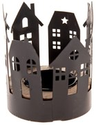 Метален свещник с коледен мотив Houses – Dakls