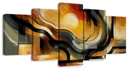 Картини от 5 части – Абстрактен залез