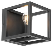 Индустриална стенна лампа черен куб - Cage
