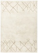 Кремав ръчно изработен вълнен килим подходящ за пране 160x230 cm Azera Crosshatch – Asiatic Carpets