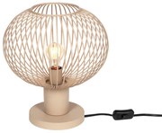 Модерна телена настолна лампа бежова 33 см - Gila