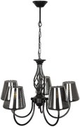 Полилей ДОРИА, черен/сив, 5xE27