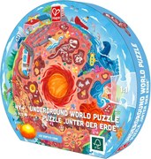 Hape - Образователен пъзел за под, Центърът на Земята, 57.5 см, 36 части