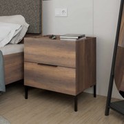 Нощно шкафче Oryana TopMebel от меламин в орех 55x44x59cm