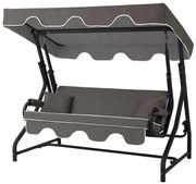 Градински троен люлеещ се стол Ruta, цвят Антрацит