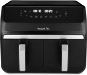 Двоен фритюрник с горещ въздух 8в1 Instant Pot Vortex DUAL INAFB91-BK, 1850W, 8 л, 205°C, EvenCrisp, Синхронизирано готвене, Сензорно управление, Черен/инокс