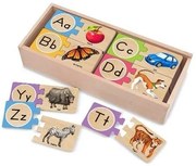 Melissa & Doug - Дървен самокоригиращ се пъзел - Английската азбука