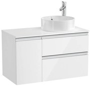 Конзолен шкаф за баня A851502806 с две чекмеджета за десен умивалник върху плот , 90х46х53.7см