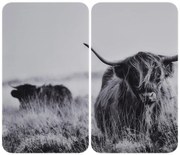 Капаци за печка от закалено стъкло 2 бр. 30x52 cm Universal Highland Cattle – Wenko