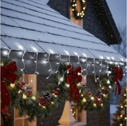 Brilagi - Външен LED гирлянд, 200 LED, 8 функции, 13 м, IP44, студено бяло