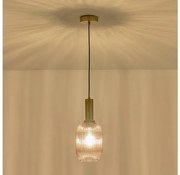 Пендел 1xE27/15W/230V кафяв Ø 13 см