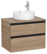 Конзолен шкаф за баня A851500517, с две чекмеджета за умивалник върху плот, 60.5х46х53.7см