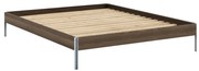 Кафяво двойно легло от масивен бор с включена подматрачна рамка 160x200 cm Core – Karup Design