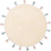 Кремав памучен детски килим подходящ за пране/ръчно изработен ø160 cm Snuggle Sunna – Hanse Home