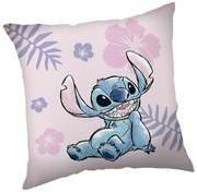 Детска възглавница от флийс 40x40 cm Lilo a Stitch "Pink" – Jerry Fabrics