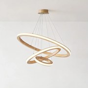 Brilagi - LED полилей на кабел UMEA WOOD LED/45W/230V, Ø 60 см, дърво