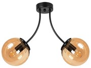 Плафон РИО, черен/мед, 2xE27