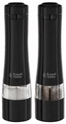 Електрически мелнички за сол и пипер Russell Hobbs Black 28010-56, Керамичен механизъм, LED, Черен