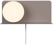 Nordlux - Стенно осветително тяло LILIBETH с рафт 1xE14/25W/230V кафяво