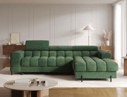 Ъглов диван Freyia-Зелен-Десен