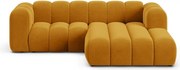 Жълт ъглов диван (десен ъгъл) Lupine – Micadoni Home
