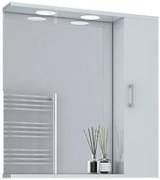 Огледало с десен шкаф Drop Ritmo 75-White