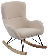 Бежов люлеещ се детски стол от букле Rocky – Vipack