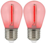 КОМПЛЕКТ 2x LED Крушка PARTY E27/0,3W/36V червена