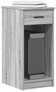 858745 vidaXL Стойка за компютърна кула с чекмедже сив сонома 35x45x77 см