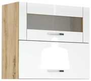Горен кухненски шкаф Лорен 80/Бял гланц G45