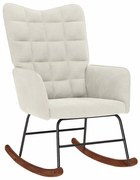 4016841 vidaXL Люлеещ стол, кремав, кадифе