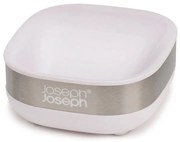 Сапунерка Joseph Joseph Slim 70533, 7.4х7.9х3.6 см, Отвор за оттичане, Разглобяема, Бял/инокс