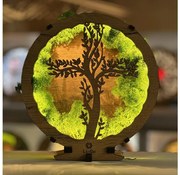 Li-Go 23622/DUB2 - Димируема настолна декоративна LED лампа, 12 W/230 V, 20 x 22 см, дъб