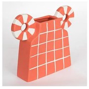 Керамична ваза 30,6x22,5 см оранжев