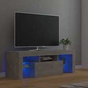 ТВ шкаф с LED осветление Haney, бетонно сив, 120x35x40 см