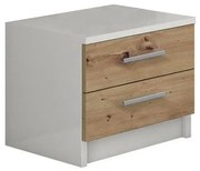 Нощно шкафче TOD бяло/артизански дъб
