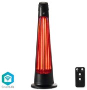 Nedis HTPA21BKW - Екстериорен подгряващ елемент SmartLife 600/1200W/230V Wi-Fi Tuya IP24