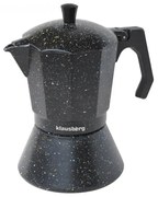 Кубинска кафеварка KLAUSBERG KB 7160, 9 чаши, ~450 мл, Предпазен клапан, Индукция, Черен мрамор