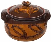 Гювеч от троянкса керамика 9л кафяв /КК - Horecano