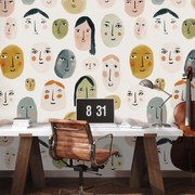 Тапет – Цветни абстрактни лица