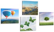Комплект картини – Полет с балон над земята