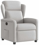 4015585 vidaXL Recliner Chair Cloud Grey Fabric