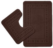 Тъмнокафяви килими за баня в комплект от 2 бр. WC 50x80 cm Armoni – Catherine Lansfield