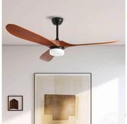 ZEVENTI - LED Вентилатор за таван GINOSA LED/18W/230V Wi-Fi Tuya черен/дъб + д.у.