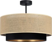 Плафон SARTA 1xE27/60W/230V Ø 45 см, черен/джут