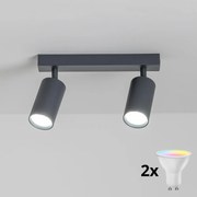 BRILAGI - LED RGBW димируемо точково осветително тяло SELE 2xGU10/4,8W/230V антрацит