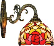 Brilagi - Tiffany витражна стенна лампа GARLAN 1xE27/40W/230V