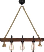 Дървено таванно осветително тяло Demir, 3 крушки - Opviq lights