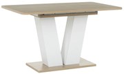 Разтегателна трапезна маса VEGAS T - дъб сонома / бял